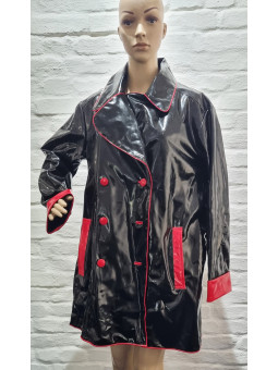 PVC raincoat with red...